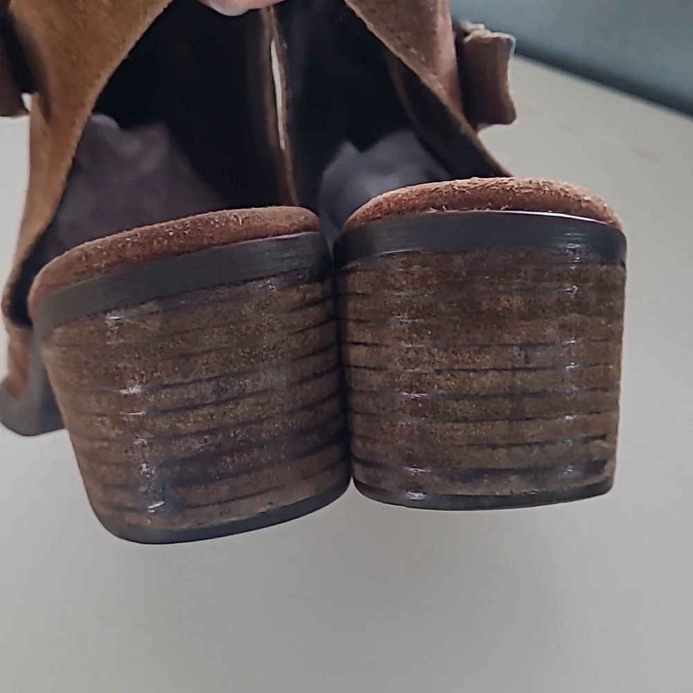 Born Margrit Slingback Suede Booties Women's Size 7 - Picture 5 of 14